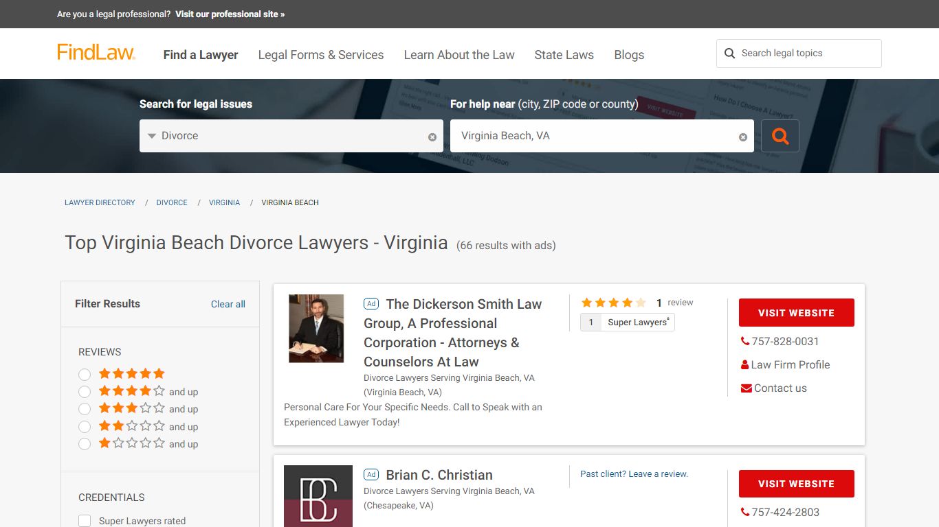 Best Virginia Beach Divorce Lawyers & Law Firms - FindLaw