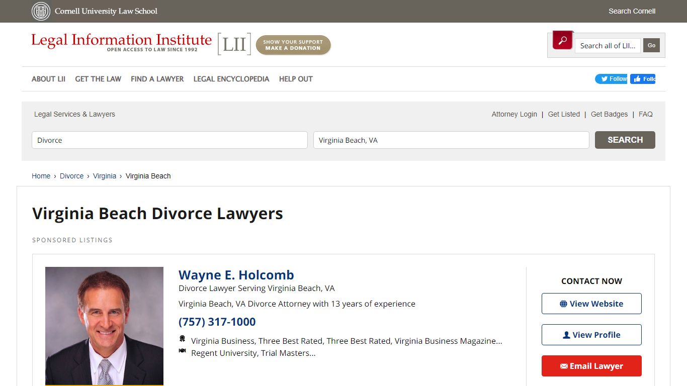 Virginia Beach Divorce Attorneys - LII Virginia Attorney Directory